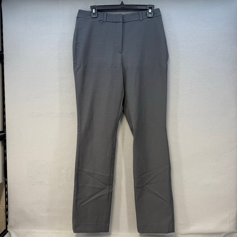 White House Black Market Pants Women's 8L Grey Slim Trouser Comfort Stretch EUC